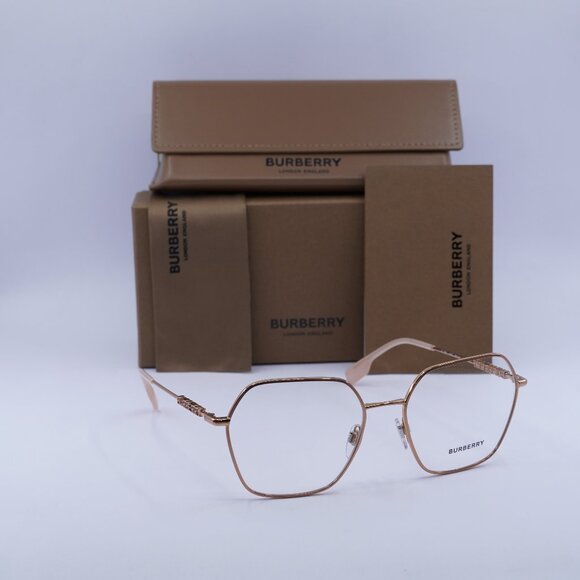 Burberry BE1381 1337 Geometric Eyeglasses 54mm – Rose Gold - Picture 1 of 11